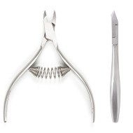 Кусачки маник. для кожи со спир. пружиной; матовые; ручная заточка, Zinger zp-PT-09(5)-M SPIR Кусачки маник. для кожи со спир. пружиной; матовые; ручная заточка, Zinger zp-PT-09(5)-M SPIR