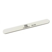 Пилка для ногтей тонкая 100/180 улучшенное качество (белая) в индив. упаковке (пласт. основа) TNL
