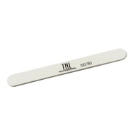 Пилка для ногтей тонкая 100/180 улучшенное качество (белая) в индив. упаковке (пласт. основа) TNL