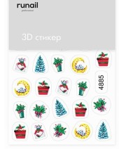 Стикер с 3D-эффектом №4885 ruNail Стикер с 3D-эффектом №4885 ruNail