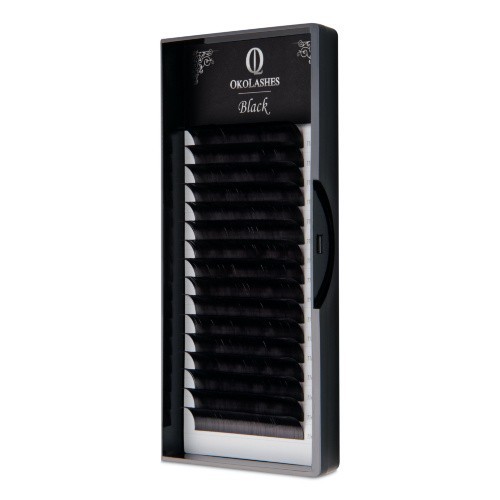 Ресницы OkoLashes серии BLACK изгиб D 0.06 12 мм, 16 линий Ресницы OkoLashes серии BLACK изгиб D 0.06 12 мм, 16 линий