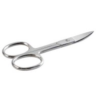 Ножницы маникюрные, Zinger, для ногтей (закругленные;серебряные) (aia-1)