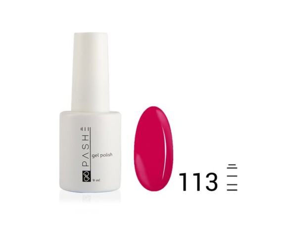 Цветной гель-лак PASHE №113 — «Гранатовый сок», (9 мл)
