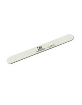 Пилка для ногтей тонкая 240/320 улучшенное качество (белая) в индив. упаковке (пласт. основа) TNL