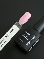 Cosmoprofi 3в1 Light Pink Универсальный гель - 15 мл – гель с кистью для наращивания