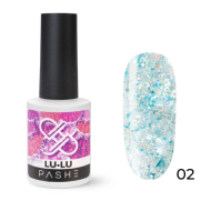 Гель-лак PASHE LU LU с голографическим глиттером №02 - ведьмино зелье, 9 мл