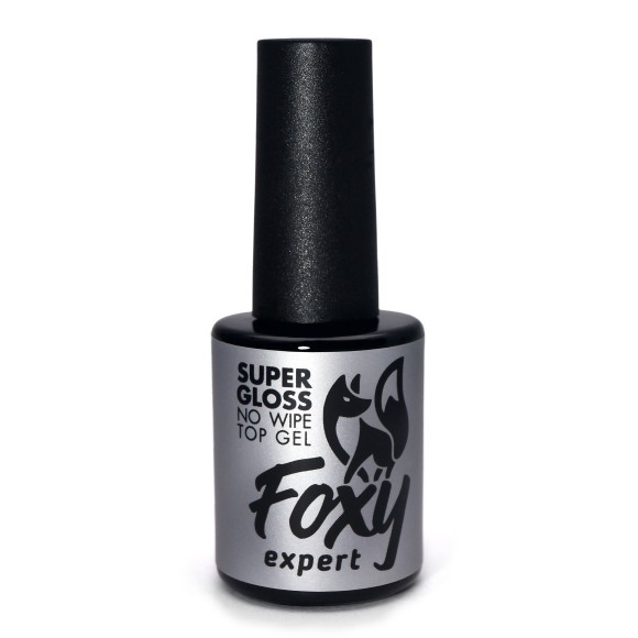 Верхнее покрытие без липкого слоя SUPER GLOSS (No wipe top gel SUPER GLOSS), 10 ml Верхнее покрытие без липкого слоя SUPER GLOSS (No wipe top gel SUPER GLOSS), 10 ml