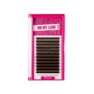 Ресницы темно-коричневые OH! MY LASH в пучках YY-U - 12 линий - MIX D 0.07 8-15мм