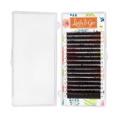 Коричневые ресницы Lash&Go 0,10/M/07 mm "Эспрессо" (16 линий)